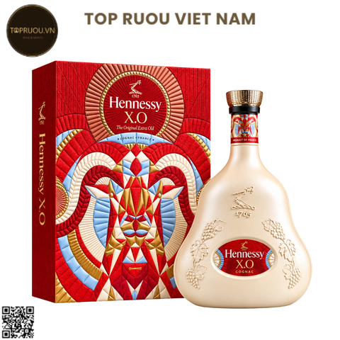 Hộp Quà Tết Cognac Hennessy XO Lunar New Year 2027 (Year of the Goat) - 700ml - 40% - Pháp