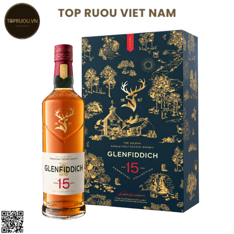 Hộp Quà Whisky Glenfiddich 15 Single Malt F27 (Kèm Túi Hãng) - 700ml - 40% - Scotland