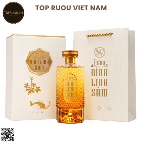 Rượu Sâm Ngọc Linh Đỉnh Linh Sâm Diamond - 500ml - 27,3% - Việt Nam