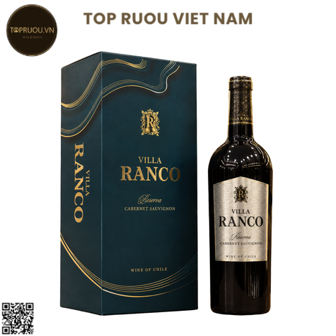 Hộp Quà Rượu Vang Đỏ Villa Ranco (Kèm Túi Giấy Hãng) - Chile - Cabernet Sauvignon - 13,5% - 750ml