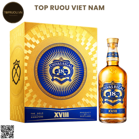 Hộp Quà Whisky Chivas Regal 18 Gold F27 - 700ml - 40% - Scotland