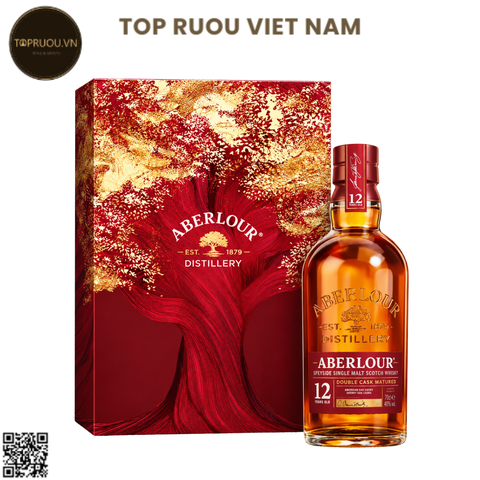 Hộp Quà Whisky Aberlour 12 Double Cask Matured Speyside Single Malt F27 (Kèm Túi Hãng) - 700ml - 40% - Scotland