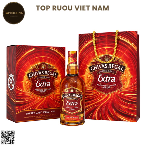 Hộp Quà Whisky Chivas Regal Extra F27 (Kèm Túi Hãng) - 700ml - 40% - Scotland