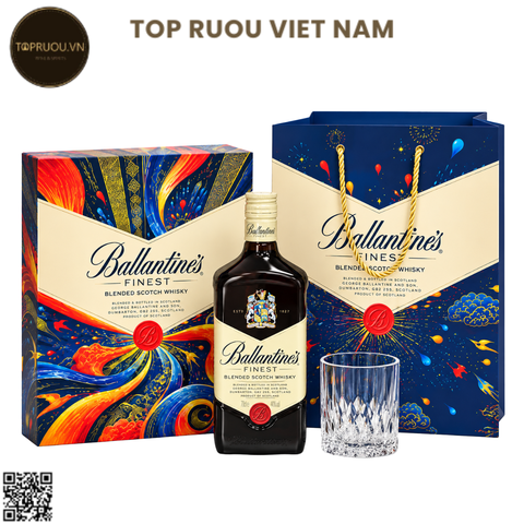Hộp Quà Whisky Ballantine's Finest F27 (Kèm Túi Hãng) - 700ml - 40% - Scotland