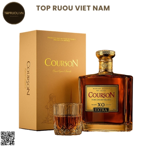 Brandy XO Courson Extra (Kèm Túi Giấy Hãng) - 700ml - 40% - Pháp