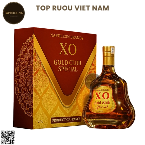 Brandy XO Gold Club Special (Kèm Túi Giấy Hãng) - 700ml - 40% - Pháp