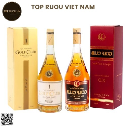 Combo 2 Chai Brandy Golf Club XO + VSOP - 700ml - 40% - Pháp