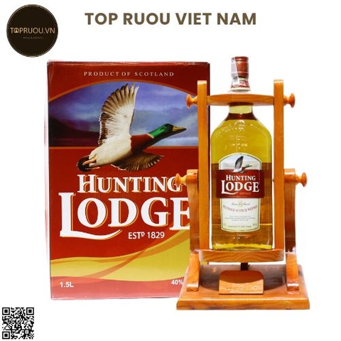 Kệ Gỗ Whisky Hunting Lodge - 1500ml - 40% - Scotland