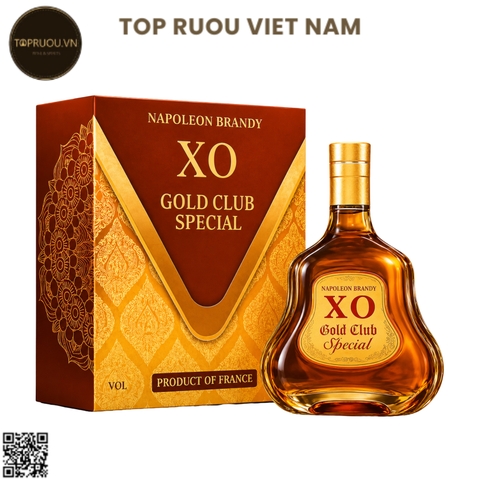 Brandy XO Gold Club Special (Kèm Túi Giấy Hãng) - 700ml - 40% - Pháp