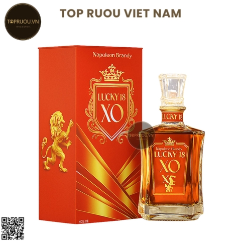 Brandy XO Vảy Vàng Lucky 18 Gold (Kèm Túi Giấy Hãng) - 700ml - 40% - Pháp