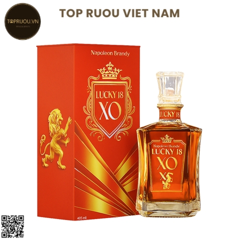 Brandy XO Vảy Vàng Lucky 18 Gold (Kèm Túi Giấy Hãng) - 700ml - 40% - Pháp