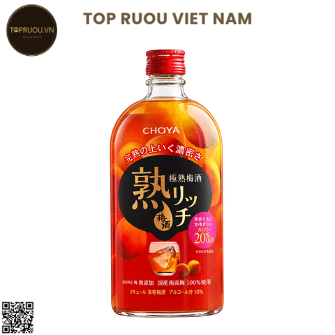 Rượu mơ  Choya Jyuku Rich Umeshu 720ml - 14% - Nhật Bản