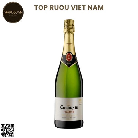 Vang Nổ Codorniu Clasico Sparkling Brut DO Cava - Tây Ban Nha - Blend - 11,5% -7750ml