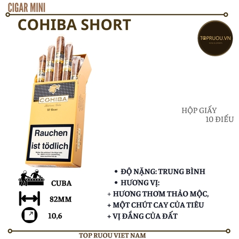 Xì Gà Cohiba Short - 10 Điếu - Cuba