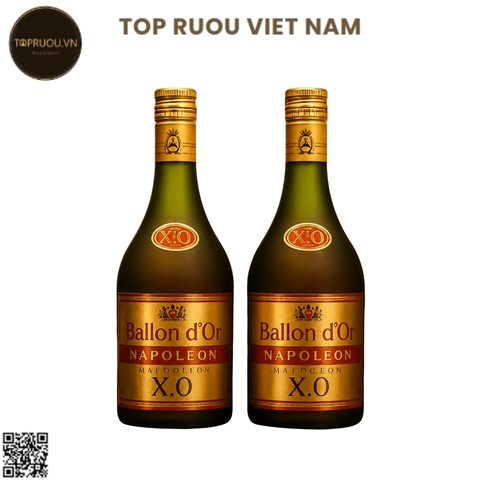 Combo 2 Chai Brandy XO Ballon D'or (Dạng Chai) - 700ml - 40% - Pháp