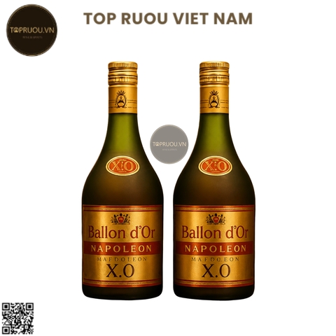 Combo 2 Chai Brandy XO Ballon D'or (Dạng Chai) - 700ml - 40% - Pháp