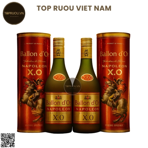 Combo 2 Chai Brandy XO Ballon D'or (Dạng Chai) - 700ml - 40% - Pháp