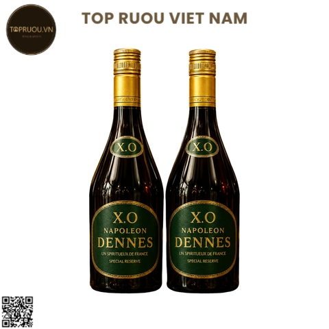Combo 2 Chai Brandy XO Dennes Napoleon (Dạng Chai) - 700ml - 40% - Pháp