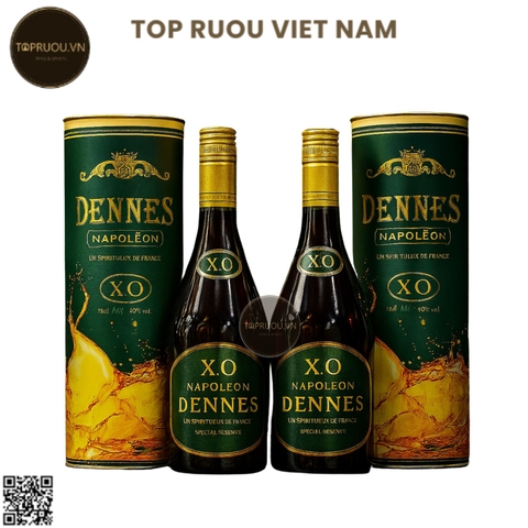 Combo 2 Chai Brandy XO Dennes Napoleon (Dạng Chai) - 700ml - 40% - Pháp