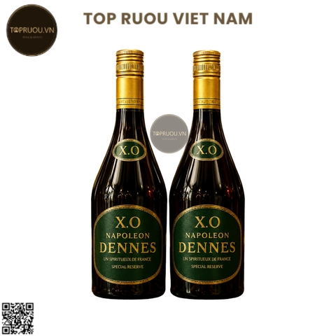 Combo 2 Chai Brandy XO Dennes Napoleon (Dạng Chai) - 700ml - 40% - Pháp