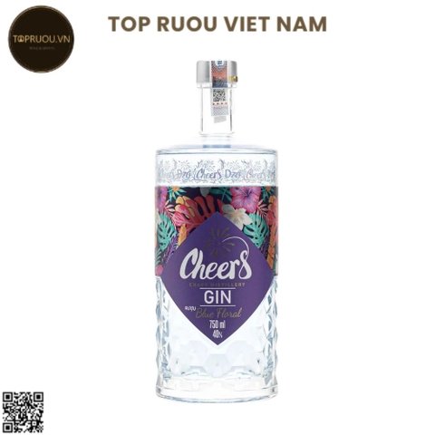 Gin Cheers Blue Floral 750ml - 40% - Việt Nam