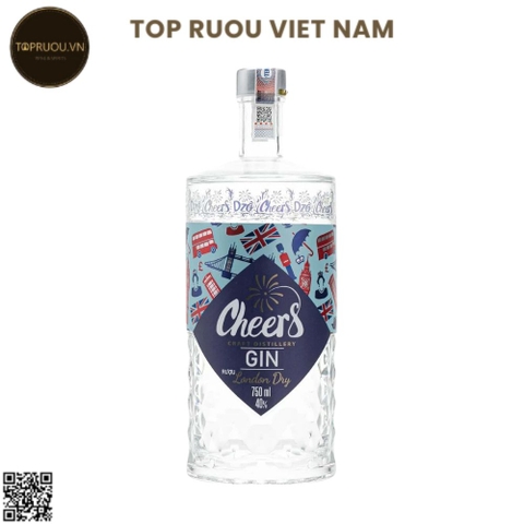 Gin Cheers London Dry 750ml - 40% - Việt Nam