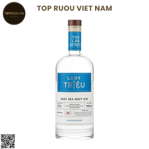 Gin Lady Trieu - East Sea Navy - 700ml - 57% - Việt Nam