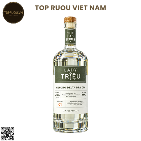 Gin Lady Trieu - Mekong Delta Dry - 700ml - 45% - Việt Nam