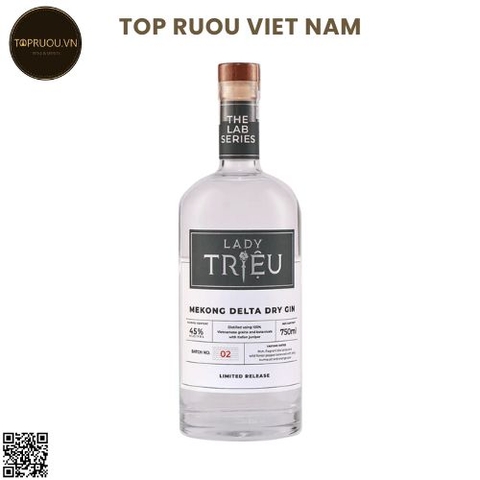 Gin Lady Trieu - Mekong Delta Dry - 700ml - 45% - Việt Nam