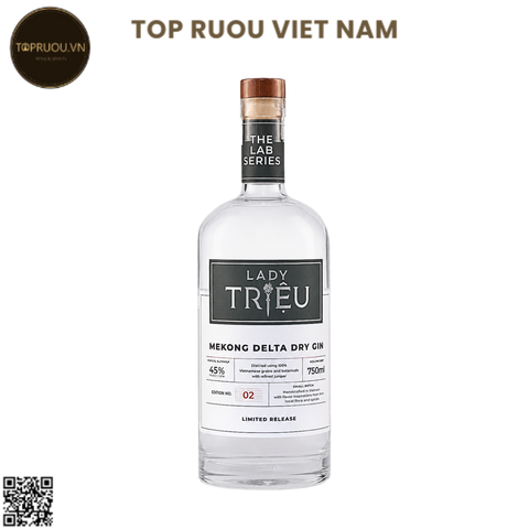 Gin Lady Trieu - Mekong Delta Dry - 700ml - 45% - Việt Nam