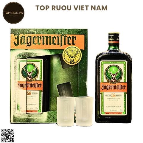 Hộp Quà Jagermeister Limited (Kèm 2 Ly Mini) - 700ml - 35% - Đức