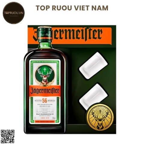 Hộp Quà Jagermeister (Kèm 2 Ly Mini) - 700ml - 35% - Đức
