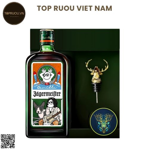 Jagermeister Music + Hộp + Kèm Đầu Hươu Xịn + Túi 700ml - 35% - Đức