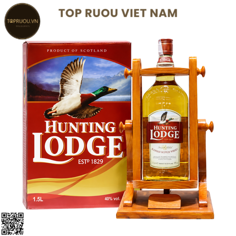 Kệ Gỗ Whisky Hunting Lodge - 1500ml - 40% - Scotland
