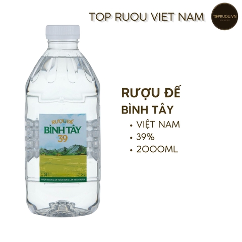 Rượu Đế Bình Tây 2000ml - 39% - Việt Nam