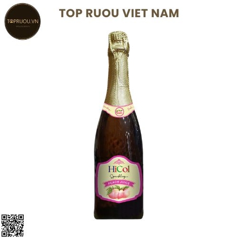 Nước Ép Không Cồn có Gas Hicol Sparking Peach ( Đào )   750ml - 0% -  Việt Nam