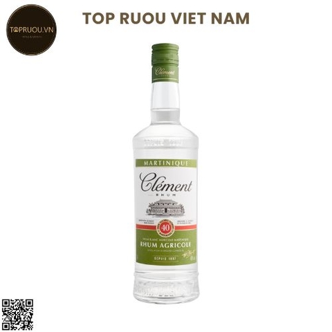 Rum Clement Rhum Blanc Agricole - 700ml - 40% - Pháp