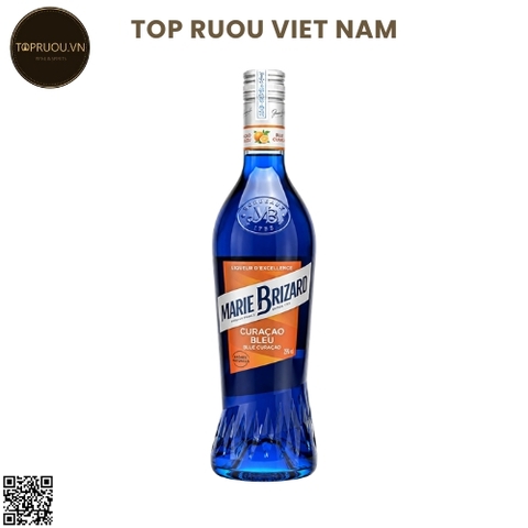Liqueurs Marie Brizard Blue Curaçao (Can Xanh) - 700ml - 23% - Pháp