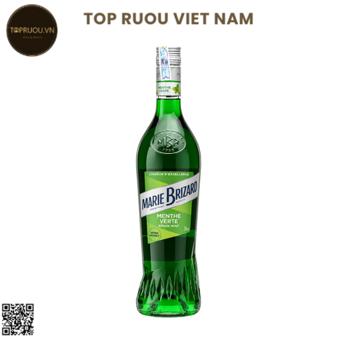 LIQUEURS MARIE BRIZARD Green Mint/ Menthe Verte - Pháp - 20% - 700ml
