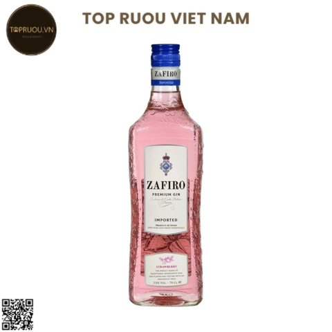 Gin  Zafiro  Premium Strawberry 700ml - 37,5% - Tây Ban Nha
