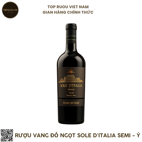 Rượu Vang Ngọt Sole D'Italia Semi - Ý - Negroamaro - 14% - 750ml