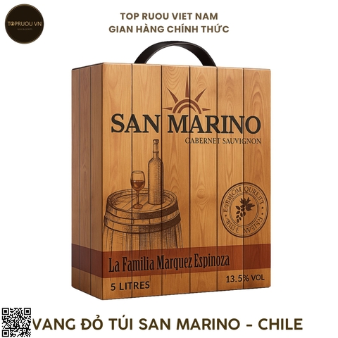 Rượu Vang Đỏ Túi San Marino - Chile - Cabernet Sauvignon - 13.5% - 5000ml