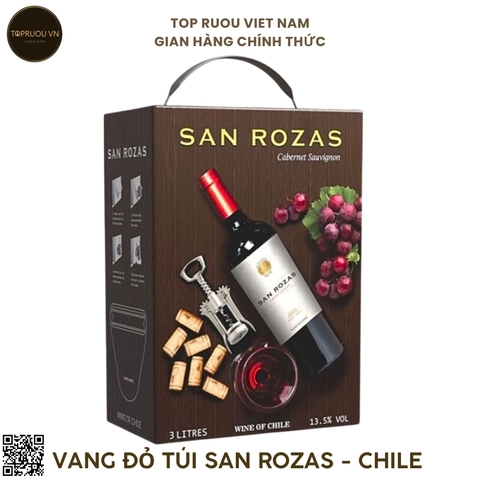 Rượu Vang Đỏ Túi San Rozas - Chile - Cabernet Sauvignon - 13.5% - 3000ml