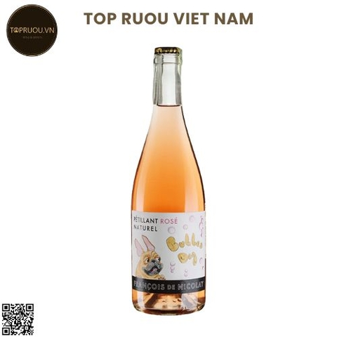 Vang Nổ Francois de Nicolay Petillant Natural ''Bulledog'' Rose - Pháp - Aligoté - 12% - 750ml