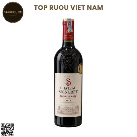 Rượu Vang Đỏ Chateau Signoret Bordeaux 2018 - Pháp - 13.5% - 750ml