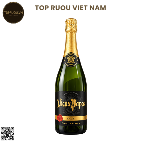 Vang Nổ Vieux Papes Brut - Pháp - Blanc de Blancs - 11% - 750ml