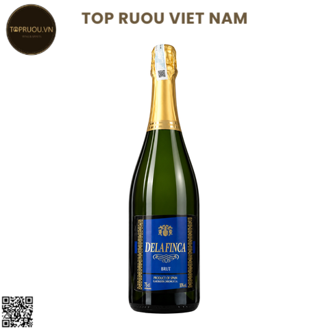 Vang Nổ Delafinca Brut Sparkling - 750ml - 10% - Macabeo – Parellada – Xarel-lo - Tây Ban Nha