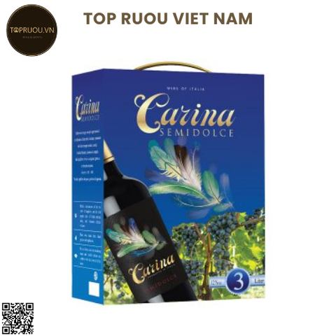 Rượu Vang Túi Ngọt Carina Semidolce - Ý - Blended Grapes - 12% - 3000ml