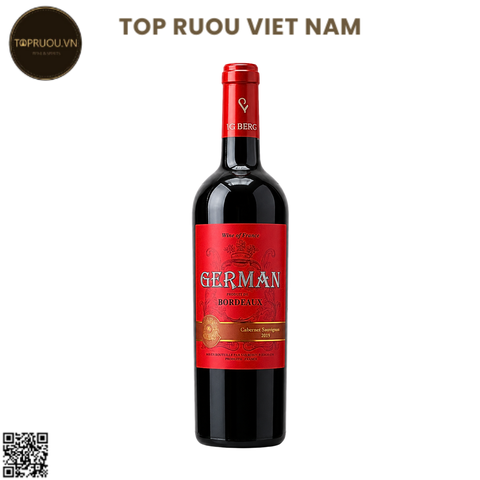 Vang Đỏ German - Pháp - Cabenet Sauvignon - 13,5% - 750ml