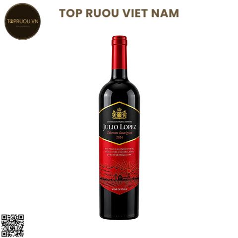 Rượu Vang Đỏ Julio Lopez - Chile - Cabernet Sauvignon - 13,5% - 750ml